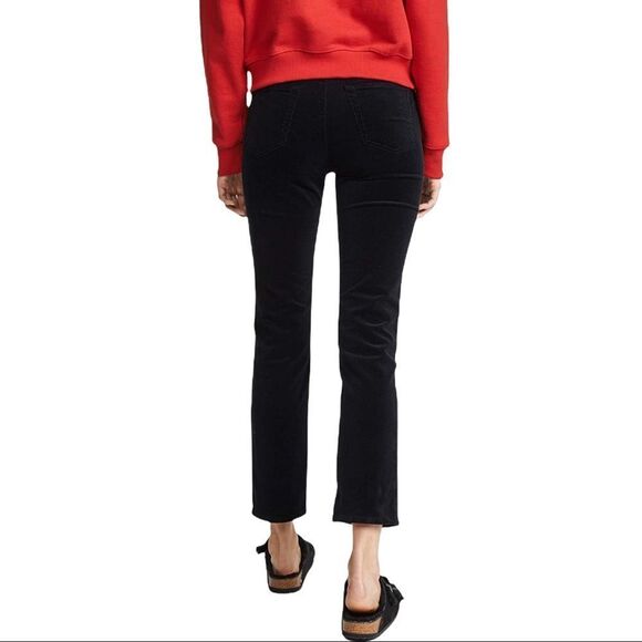 Nwt AG Isabelle Straight Crop Black Button Fly Corduroy Jean Size 23 - Picture 4 of 10